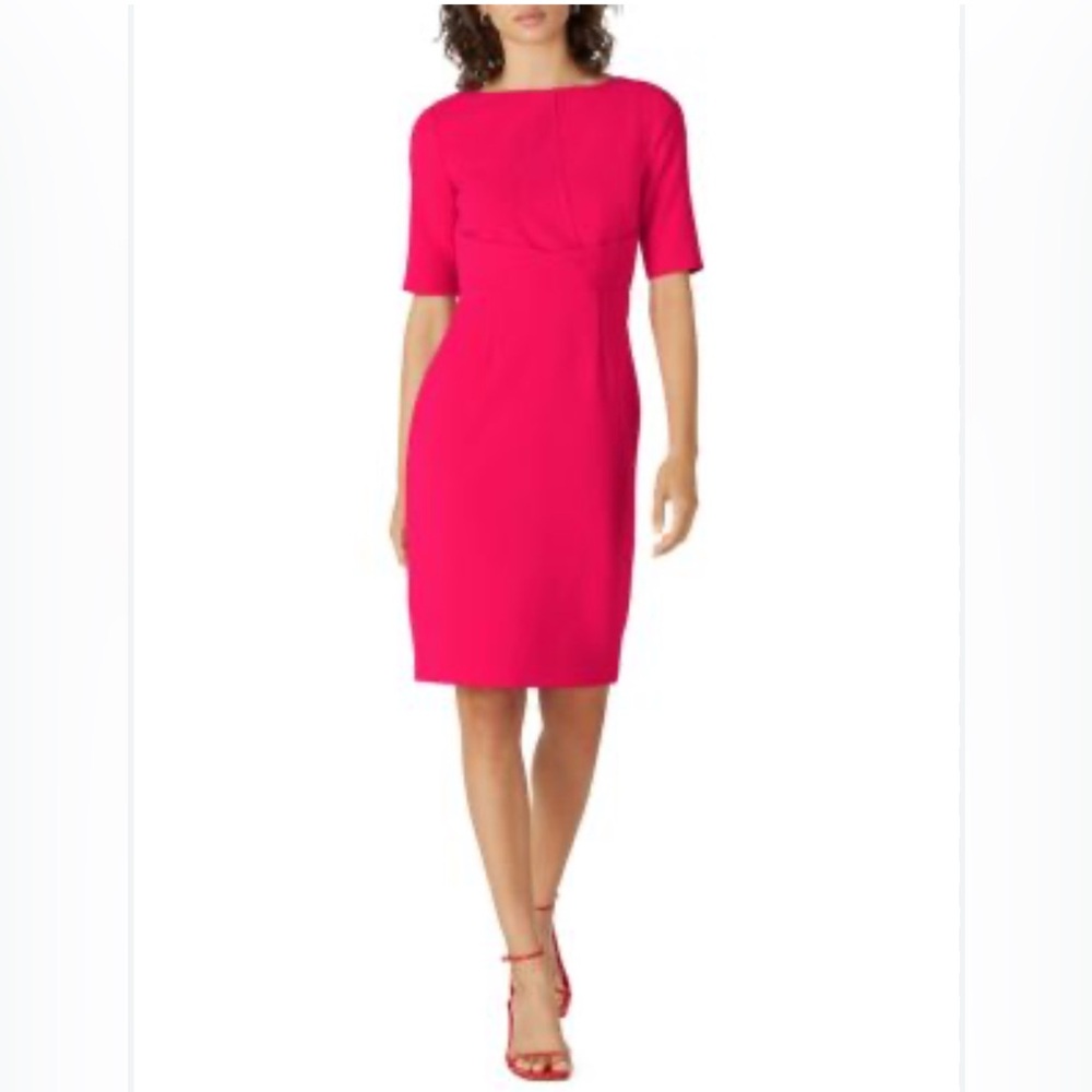 TOCCIN New York Pink Woven Sheath Dress Size 2